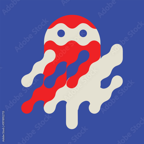 Ghost Icon Creative Abstract Vector Illustration