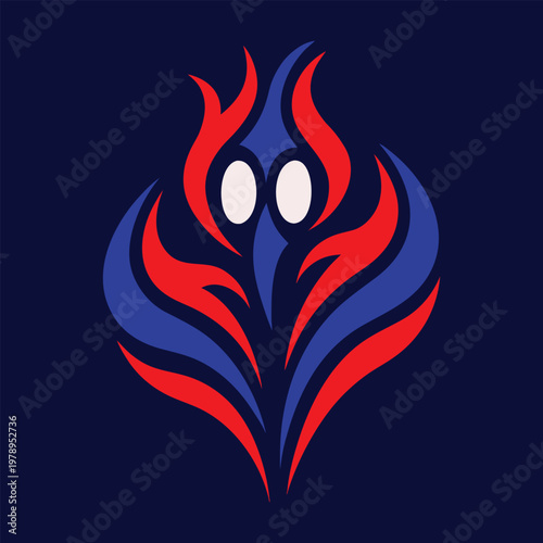 Ghost Icon Dark Theme Vector Illustration