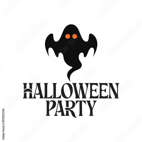 Ghost Icon Halloween Logo Vector Illustration