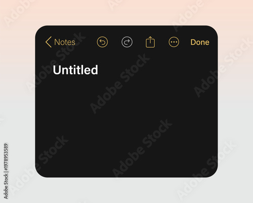 Notes user interface template Digital planner app for schedule vector mockup illustration