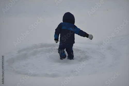 man walking on snow