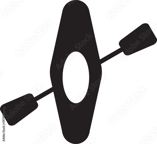 Kayaking and canoeing vector illustration icon
