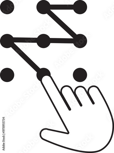 Pattern lock screen activation on a digital device