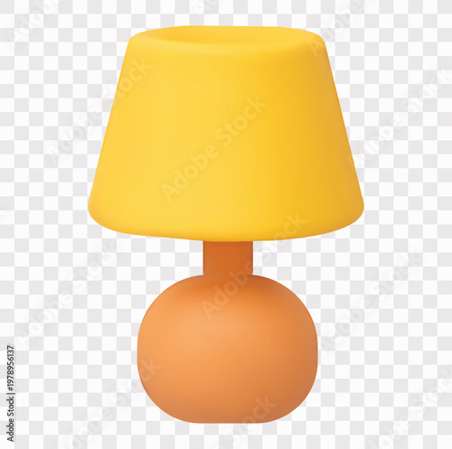 Sleep and Bedtime Routine Vector Icon Set | 3D icon set | bedside lamp