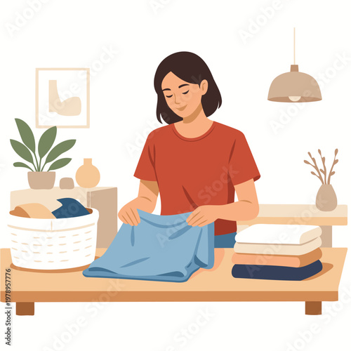 Folding Clothes Concept