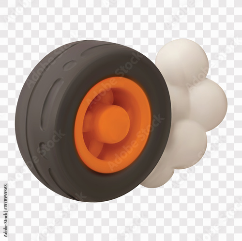 Racing and Motorsport Vector Icon Set | 3D icon set | racing tire 