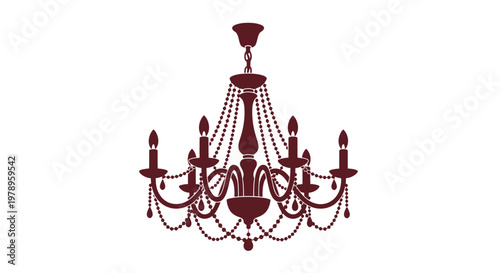 A classic ornate chandelier hangs from the ceiling, providing elegant lighting for a room.