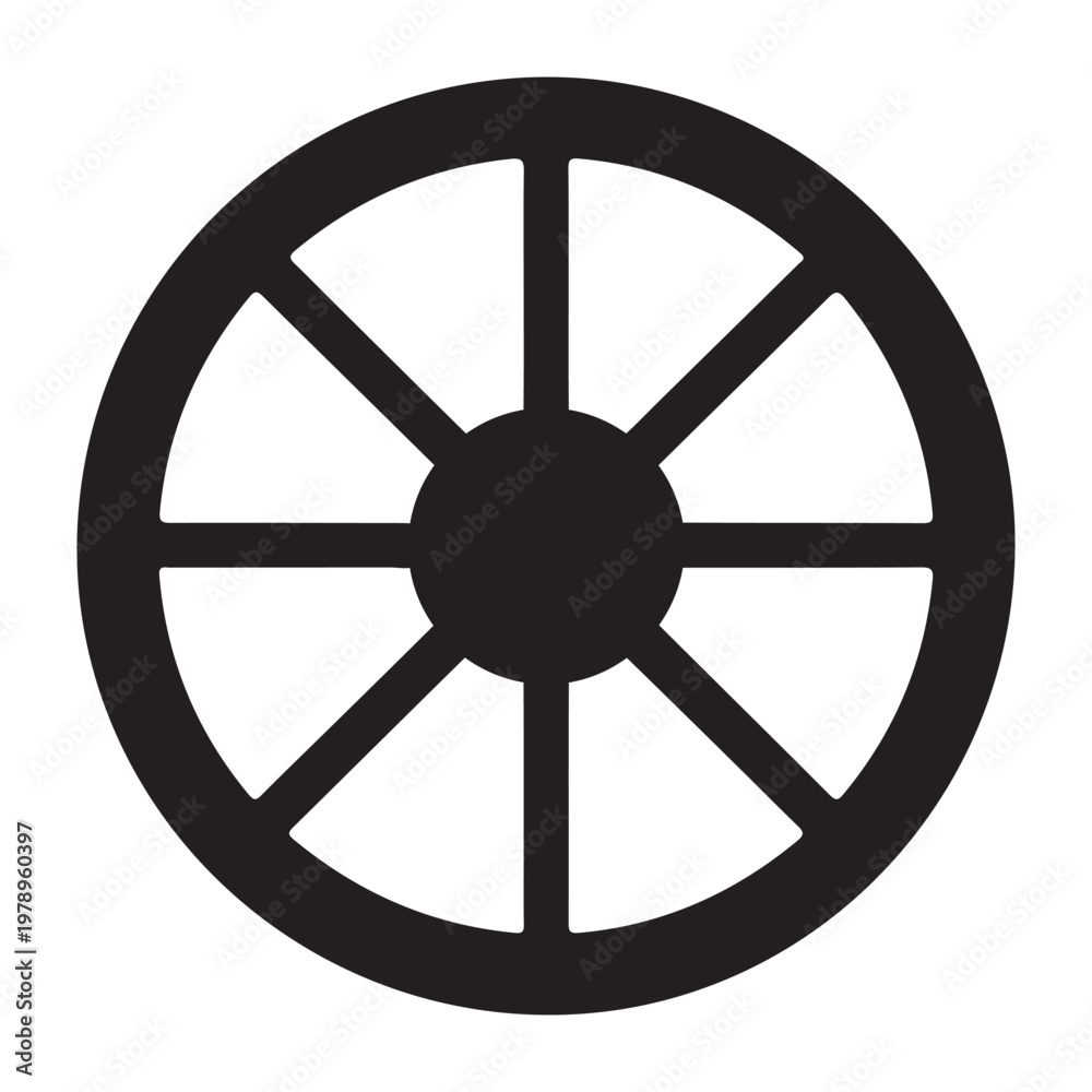 Obraz premium Wagon wheel icon illustrated on background