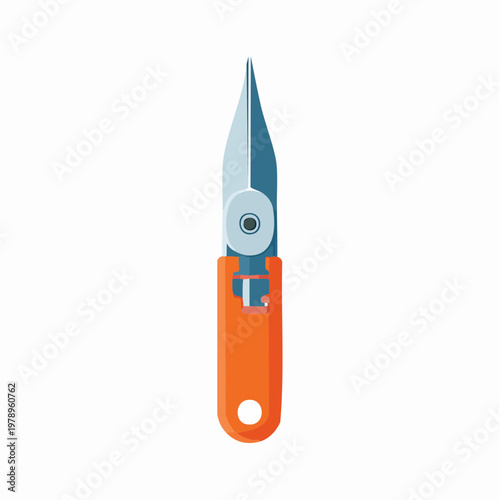orange handled utility knife with silver blade