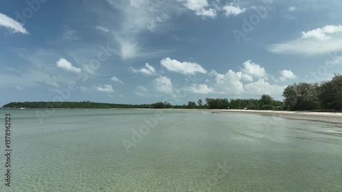 Beatiful beach and coastline in Sawi district, Chomporn province in Thailand
