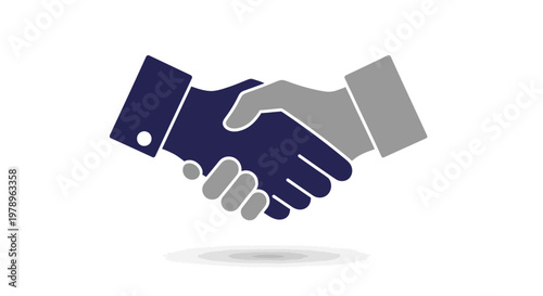 Agreement represented by a graphic of a handshake, symbolizing cooperation, partnership, and unity. The image conveys concepts of business deals and mutual agreements