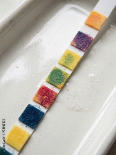 Colorful pH Test Strip for Biological Fluid Analysis