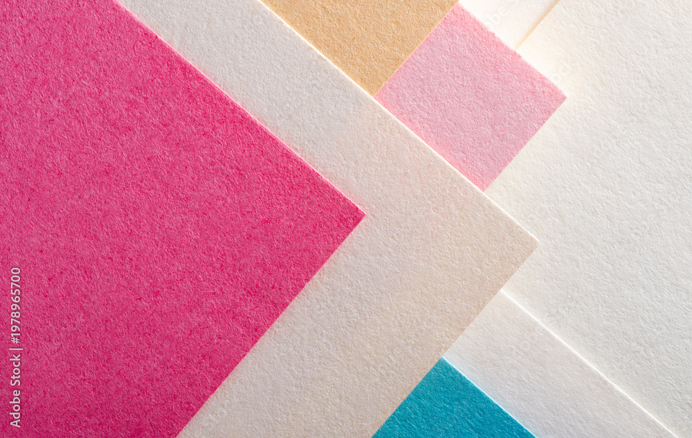 Fototapeta premium Abstract colorful background with paper texture and geometric shapes and lines