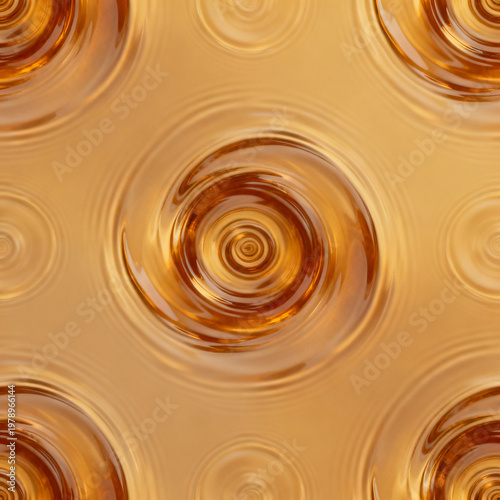 Surface of Stirred Tea Forming a Spiral