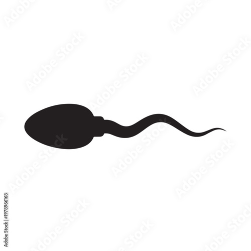 sperm icon vector on white background