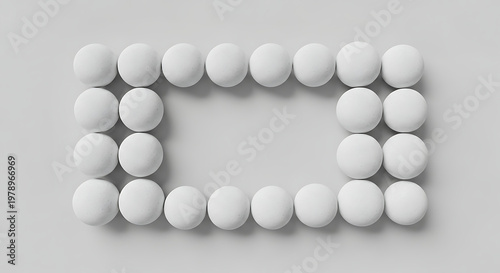 White Round Pills Frame