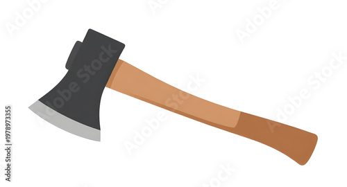 Quadro su tela cartoon axe, axe icon, weapon tool, wood axe, battle axe, fantasy axe, game icon