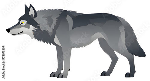 gray wolf, wolf illustration, wild animal, forest animal, standing wolf, wildlife predator, canine animal, nature wildlife, animal illustration, wolf design, wild mammal, outdoor animal, wolf icon, fo