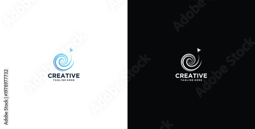 modern design logo of new technology company