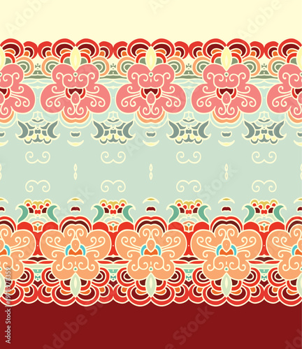 Set of golden ornamental vignettes, border ornaments, rosettes, medieval, oriental style