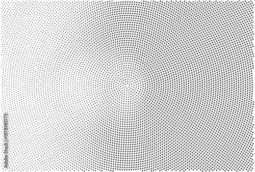Halftone circle frame dotted background