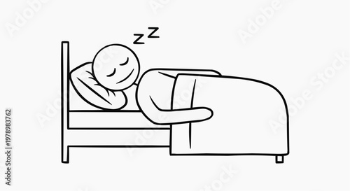 A person peacefully sleeping in bed