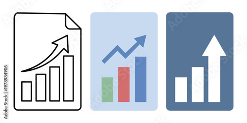 Business Growth Diagram: Visual representation of financial advancement, featuring a graph and an upward-pointing arrow, symbolizing progress, financial success, and business growth.