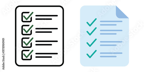 Checklist Illustration: A visual representation of task completion with check marks, symbolizing tasks done, and organization.