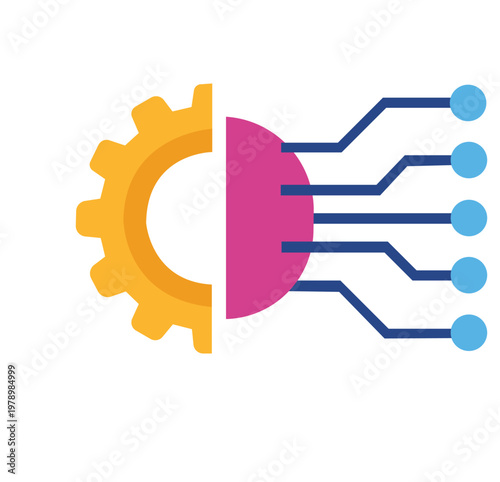 Digital Transformation: A conceptual representation blending mechanical and electronic elements symbolizes the convergence of technology and innovation in modern progress.