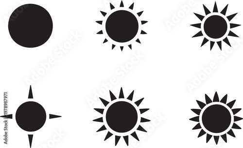 Black moon phase silhouettes bundle full crescent gibbous lunar shapes set clean vector isolated