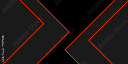 Modern minimalist design featuring glowing red lines on a dark backdrop with angular composition.