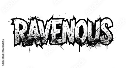 Ravenous Graffiti Style Text