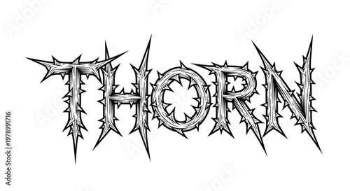 Thorn Logo Text Art