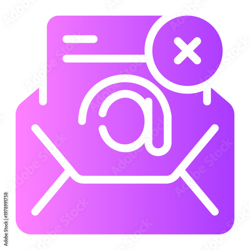 delete gradient icon
