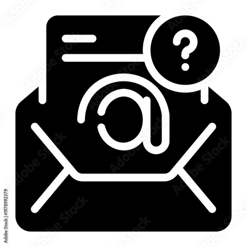 question glyph icon