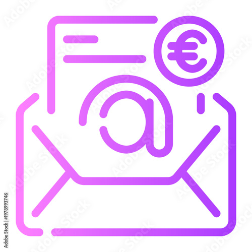 euro gradient icon
