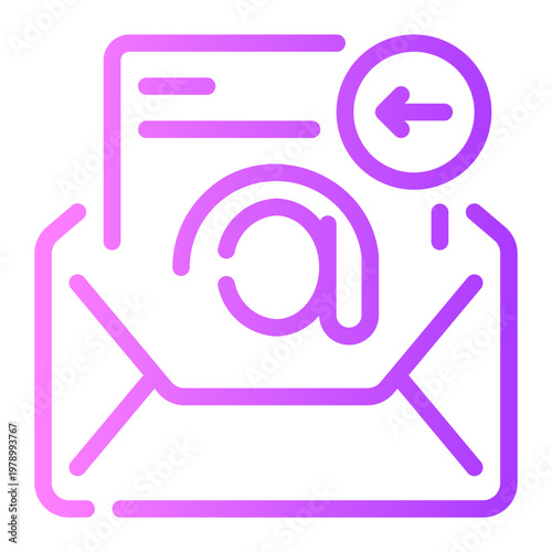 left arrow gradient icon