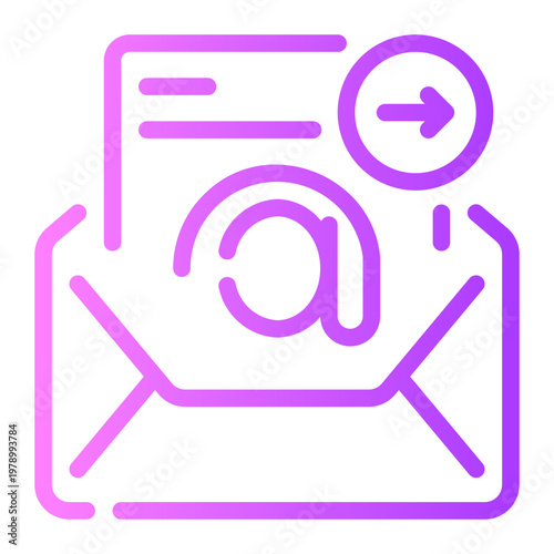 right arrow gradient icon