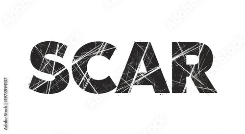 Scars Textured Word Art