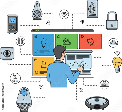 Smart Home Technology Control System Interface.