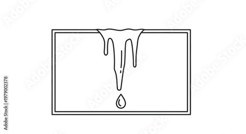 Melting Icicle Dripping Water on Screen