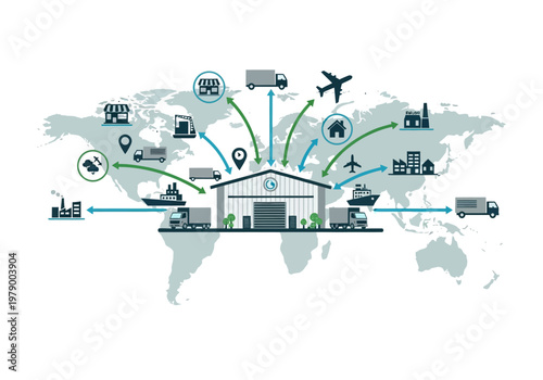 Global logistics and supply chain management connecting businesses worldwide