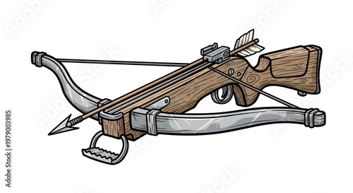 Vintage Crossbow with Arrow