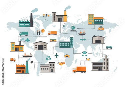 Global Supply Chain Logistics Network International Import and Export Management