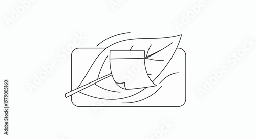 Eco-friendly message on a leaf, nature communication concept