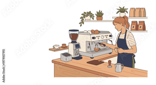 Barista Preparing Espresso