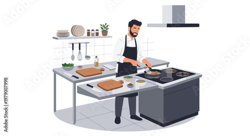 Restaurant Kitchen Scene