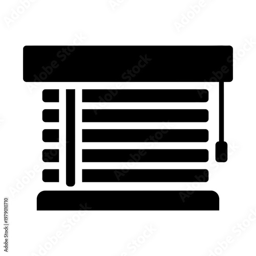 black window blind glyph icon