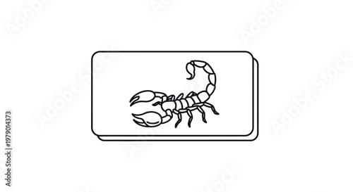 Minimalist Scorpion Icon Vector Illustration