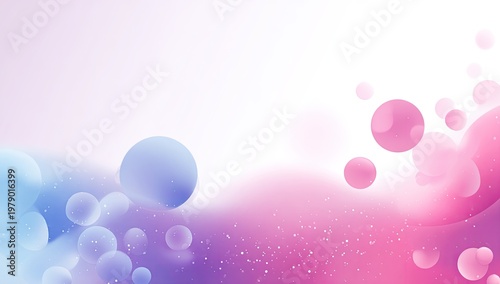 Abstract background featuring swirling gradients of pink, blue, and purple orbs